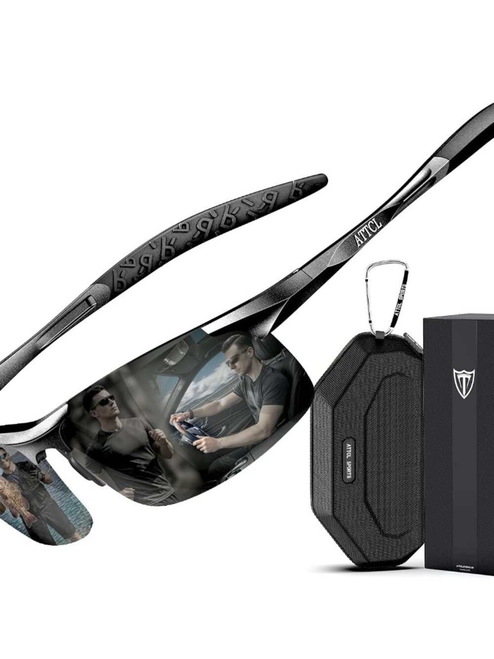 Attcl Men's 0.9 oz Polarized UV400 Sunglasses for Sports & Outdoors